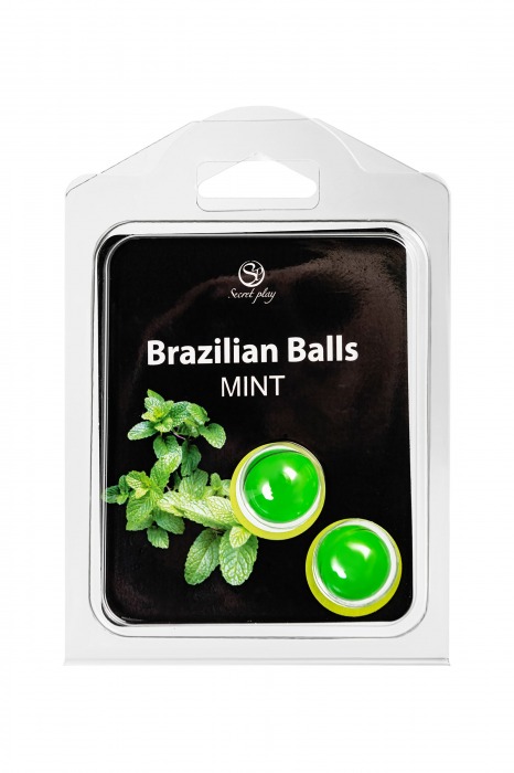 Набор из 2 шариков с массажным маслом Brazilian Balls с ароматом мяты - Secret Play - купить с доставкой в Электростали