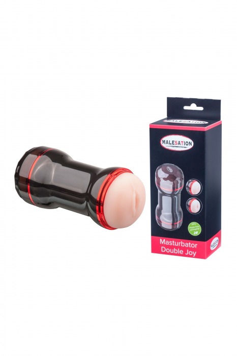 Двусторонний мастурбатор в колбе Double Joy - MALESATION - в Электростали купить с доставкой