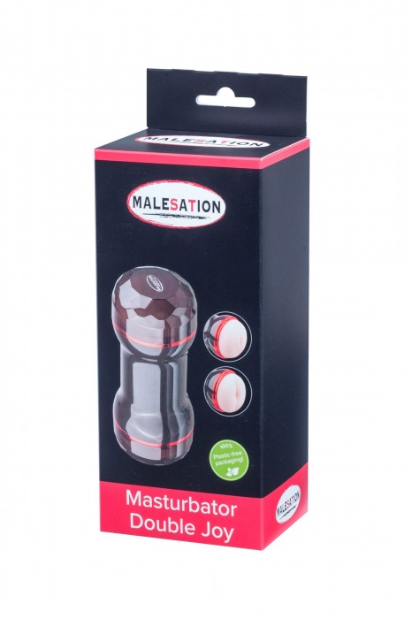Двусторонний мастурбатор в колбе Double Joy - MALESATION - в Электростали купить с доставкой