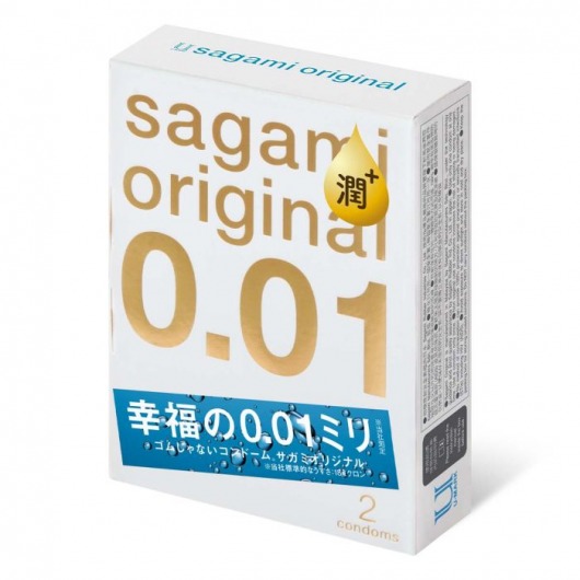 Увлажнённые презервативы Sagami Original 0.01 Extra Lub - 2 шт. - Sagami - купить с доставкой в Электростали