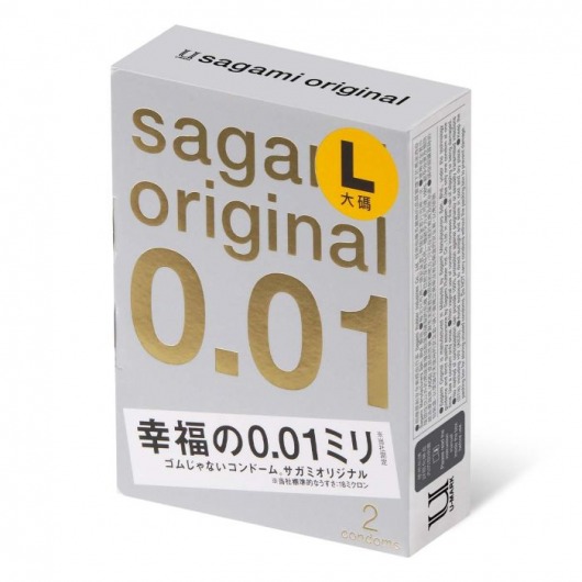 Презервативы Sagami Original 0.01 L-size увеличенного размера - 2 шт. - Sagami - купить с доставкой в Электростали