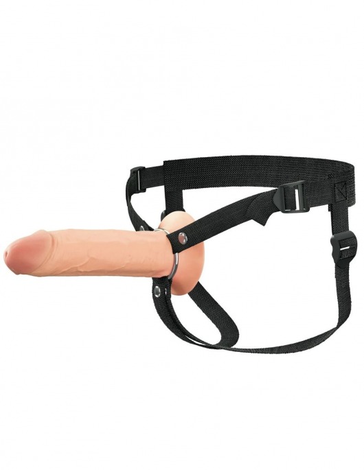 Полый страпон на ремнях 8’’ Hollow Silicone Strap-on - Pipedream - купить с доставкой в Электростали