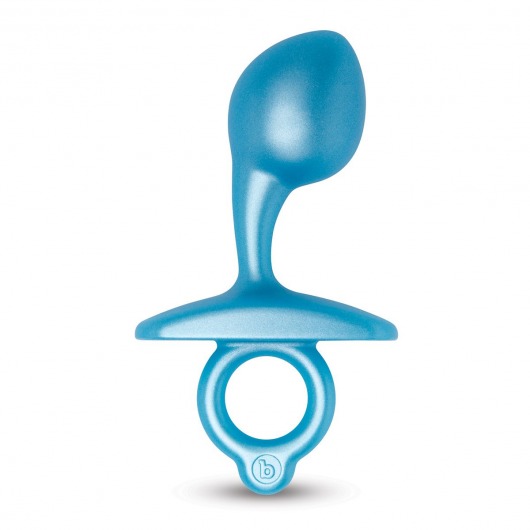 Голубая анальная пробка для массажа простаты Bulb Silicone Prostate Plug - 10,7 см. - b-Vibe - в Электростали купить с доставкой