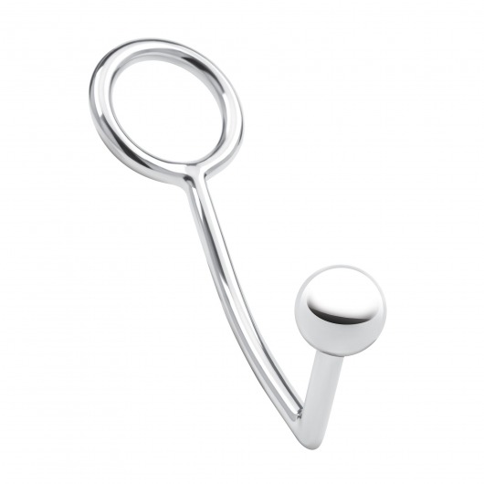 Кольцо на пенис с анальным стимулятором Stainless Steel Anal Hook   Cock Ring - BlueLine - в Электростали купить с доставкой