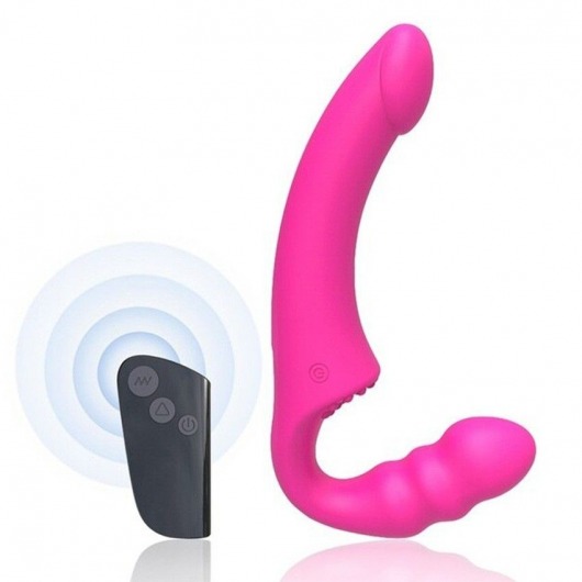 Розовый безремневой страпон Straples Strap-On Dildo - Erokay - купить с доставкой в Электростали