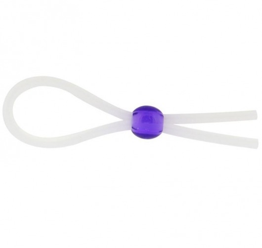 Прозрачное лассо с фиолетовой бусиной SILICONE COCK RING WITH BEAD LAVENDER - NMC - в Электростали купить с доставкой