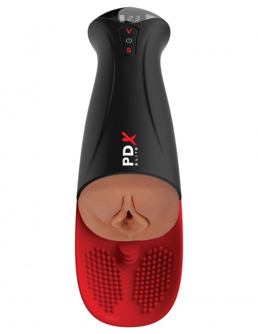 Мастурбатор-вагина в колбе с вибрацией Fuck-O-Matic Pro XL - Pipedream - в Электростали купить с доставкой