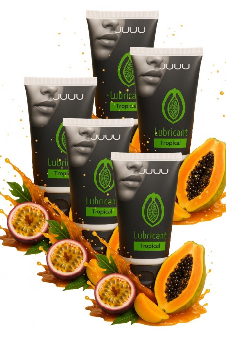 Набор из 5 съедобных лубрикантов JUJU со вкусом тропических фруктов - JuJu - купить с доставкой в Электростали
