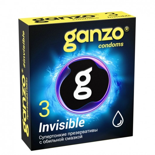 Супертонкие презервативы Ganzo Invisible - 3 шт. - Ganzo - купить с доставкой в Электростали