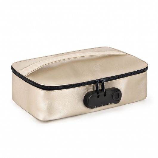 Золотистая сумочка для хранения игрушек Discreet Box - Dorcel - купить с доставкой в Электростали
