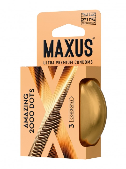 Точечные презервативы MAXUS 2000 Amazing Dots с железным кейсом - 3 шт. - Maxus - купить с доставкой в Электростали