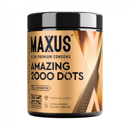 Точечные презервативы MAXUS 2000 Amazing Dots с железным кейсом - 15 шт. - Maxus - купить с доставкой в Электростали