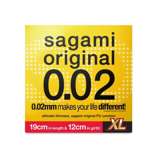 Презерватив увеличенного размера Sagami Original 0.02 XL-size - 1 шт. - Sagami - купить с доставкой в Электростали