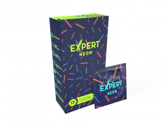 Светящиеся в темноте презервативы Expert Neon - 15 шт. - Expert - купить с доставкой в Электростали