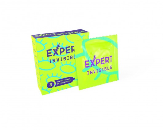 Ультратонкие презервативы Expert Invisible - 3 шт. - Expert - купить с доставкой в Электростали