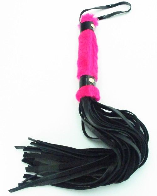 Нежная плеть с розовым мехом BDSM Light - 43 см. - БДСМ Арсенал - купить с доставкой в Электростали