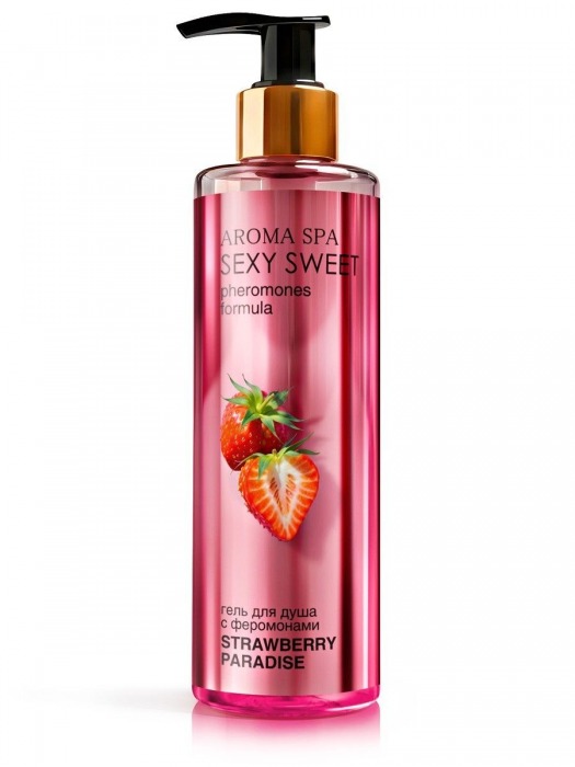 Гель для душа с феромонами и ароматом клубники Strawberry Paradise - 200 мл. -  - Магазин феромонов в Электростали
