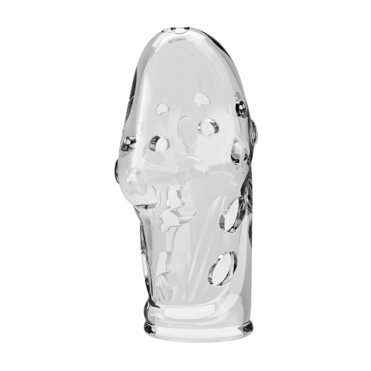 Прозрачная насадка на пенис Booker - 8 см. - Baile - в Электростали купить с доставкой
