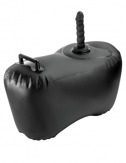 Черное надувное кресло с платформой для фиксации дилдо Body Dock Inflatable Love Seat - Pipedream - купить с доставкой в Электростали
