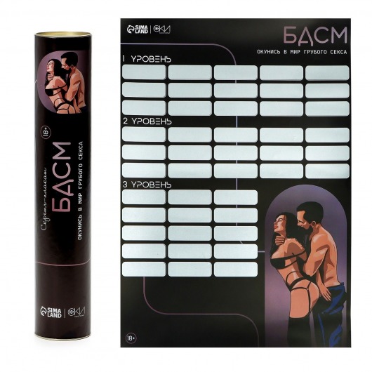 Плакат для двоих со скретч-слоем «БДСМ» - Сима-Ленд - купить с доставкой в Электростали