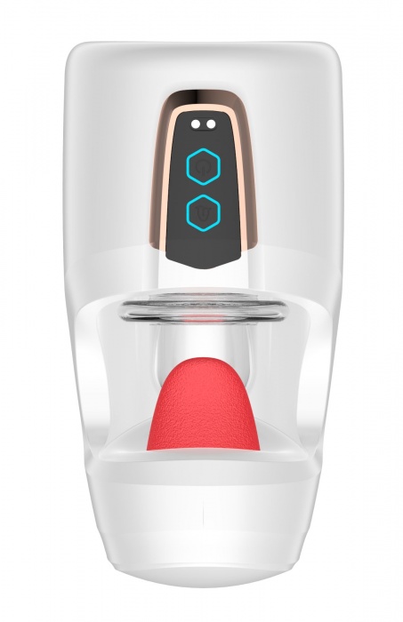 Белый мастурбатор с язычком и возвратно-поступательными движениями - Secwell - в Электростали купить с доставкой