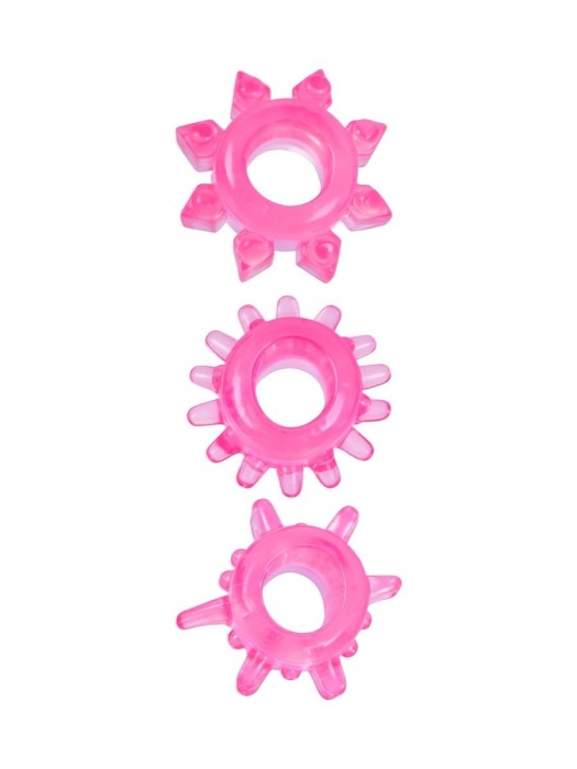 Комплект из трех розовых эрекционных колец - Erowoman-Eroman - в Электростали купить с доставкой