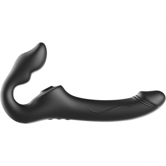 Черный безремневой страпон с 3 моторами - Ibiza - купить с доставкой в Электростали