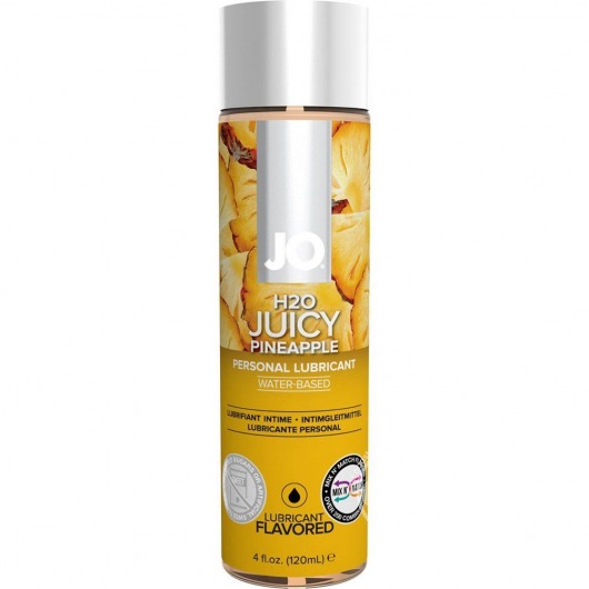 Лубрикант на водной основе с ароматом ананаса JO Flavored Juicy Pineapple - 120 мл. - System JO - купить с доставкой в Электростали