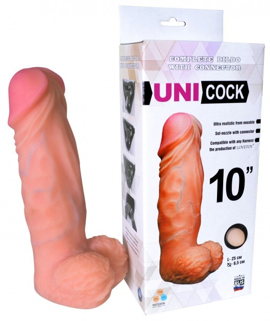 Фаллическая насадка Харнесс UNICOCK 10  - 25 см. - LOVETOY (А-Полимер) - купить с доставкой в Электростали