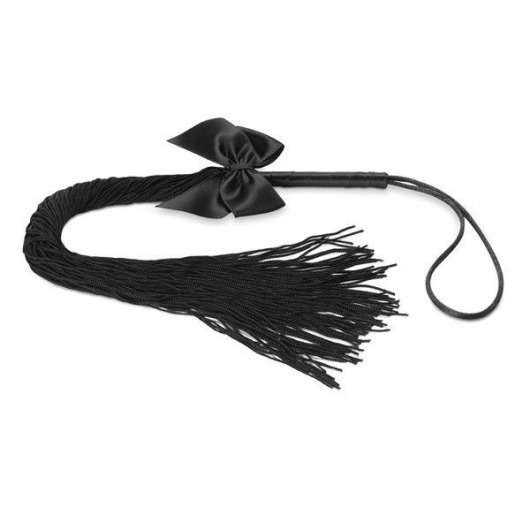 Чёрная плётка Lilly Whip Bijoux - Bijoux Indiscrets - купить с доставкой в Электростали