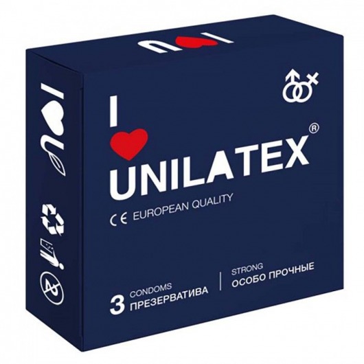 Ультрапрочные презервативы Unilatex Extra Strong - 3 шт. - Unilatex - купить с доставкой в Электростали