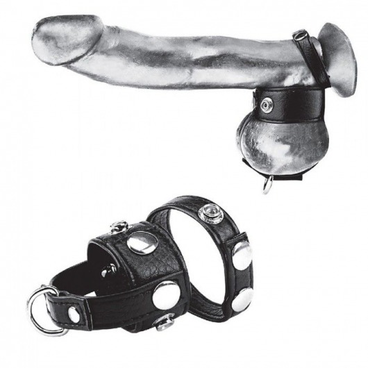 Утяжка для мошонки и пениса Cock Ring With 1  Ball Stretcher And Optional Weight Ring - BlueLine - купить с доставкой в Электростали