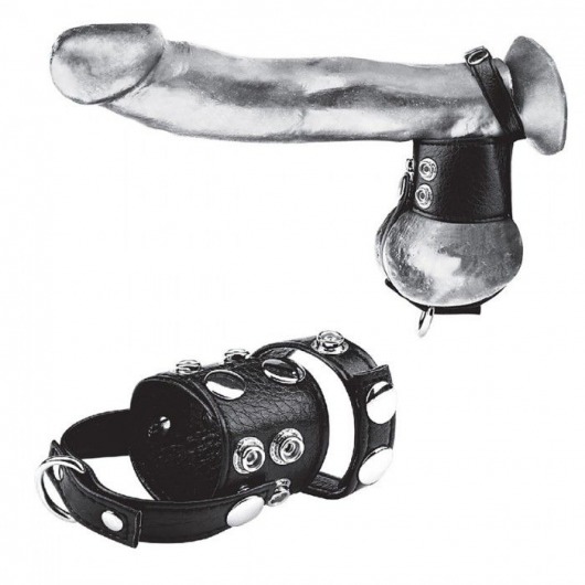 Утяжка на пенис и мошонку Cock Ring With 1.5  Ball Stretcher And Optional Weight Ring - BlueLine - купить с доставкой в Электростали