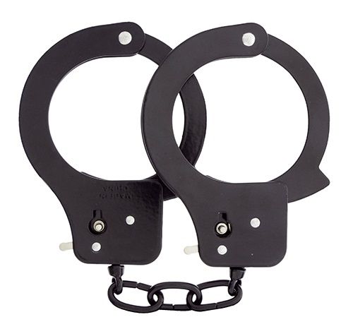 Чёрные наручники из листового металла BONDX METAL CUFFS BLACK - Dream Toys - купить с доставкой в Электростали