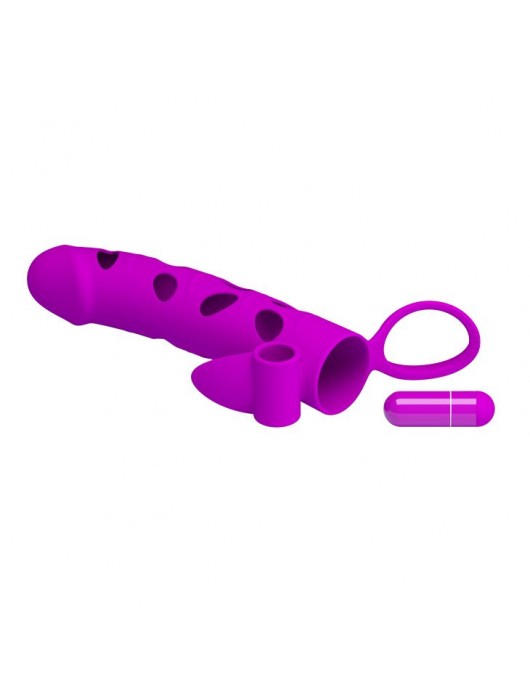 Насадка с закрытой головкой и виброэлементом для клиторального массажа - Baile - в Электростали купить с доставкой