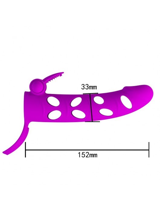 Насадка с закрытой головкой и виброэлементом для клиторального массажа - Baile - в Электростали купить с доставкой