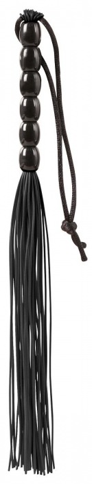 Чёрная мини-плеть из резины Rubber Mini Whip - 22 см. - Blush Novelties - купить с доставкой в Электростали