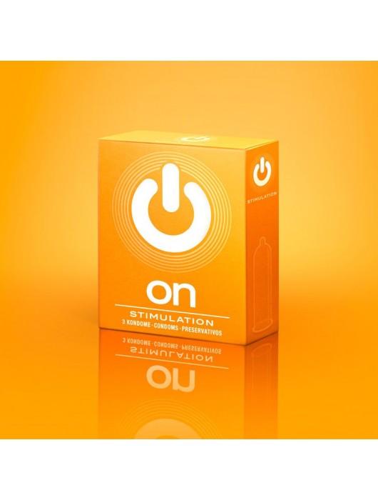 Презервативы ON) Stimulation с точками - 3 шт. - ON) - купить с доставкой в Электростали