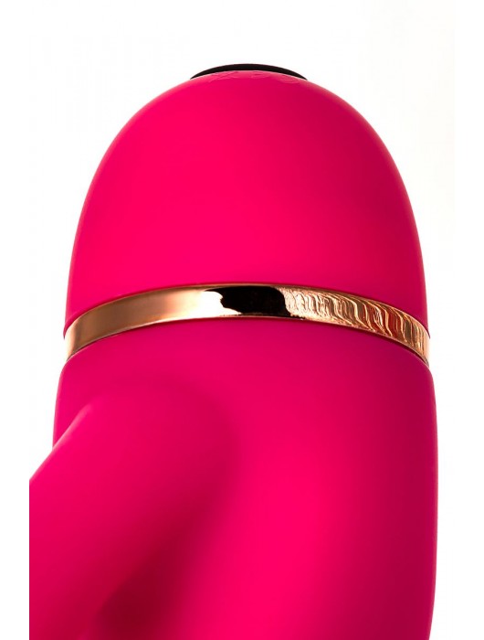 Розовый вибромассажёр с небольшим клиторальным отростком - 15 см. - A-toys