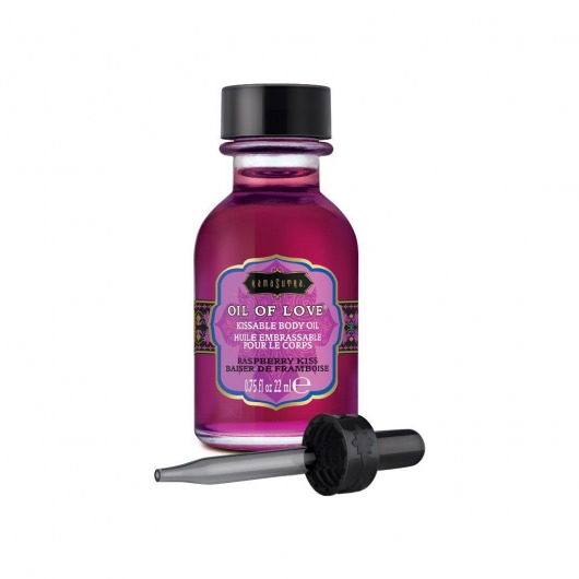 Масло для ласк с ароматом малины Oil of Love Raspberry Kiss - 22 мл. - Kama Sutra - купить с доставкой в Электростали