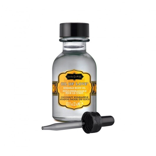 Масло для ласк с ароматом кокоса и ананаса Oil of Love Coconut Pineapple - 22 мл. - Kama Sutra - купить с доставкой в Электростали