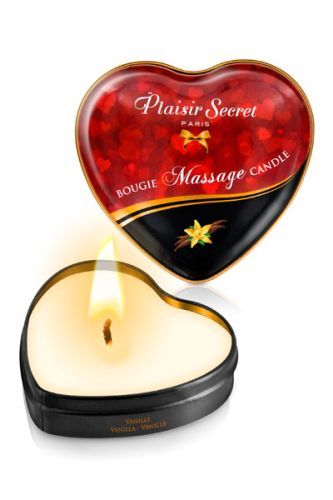 Массажная свеча с ароматом ванили Bougie Massage Candle - 35 мл. - Plaisir Secret - купить с доставкой в Электростали