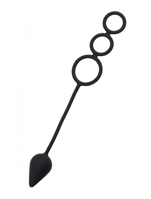 Тройное эрекционное кольцо с анальным хвостом Drop M-size - Erotist Adult Toys - в Электростали купить с доставкой