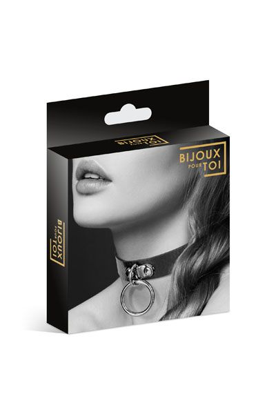 Узенький ошейник из полиуретана с кольцом - Bijoux Pour Toi - купить с доставкой в Электростали
