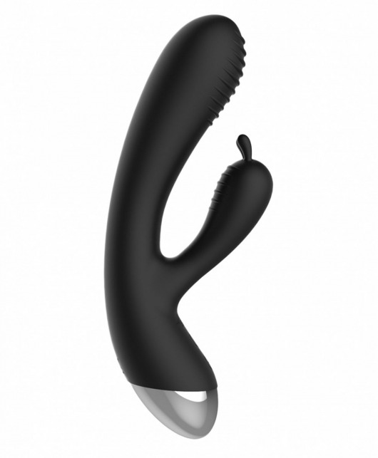 Чёрный вибратор E-Stimulation Rabbit Vibrator с электростимуляцией - 19 см. - Shots Media BV - купить с доставкой в Электростали