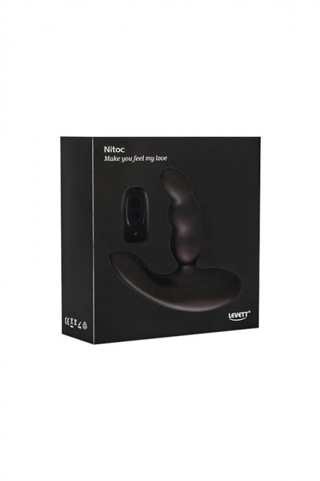 Черный силиконовый стимулятор простаты Levett Nitoc с пультом ДУ - Levett - в Электростали купить с доставкой