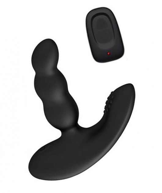 Черный силиконовый стимулятор простаты Levett Nitoc с пультом ДУ - Levett - в Электростали купить с доставкой