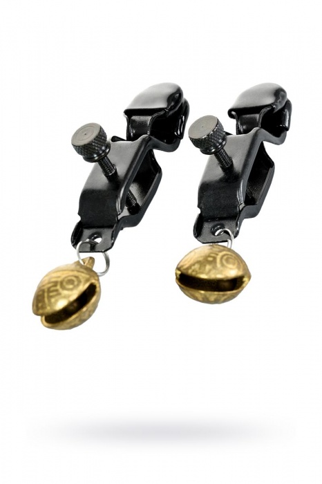 Черно-золотистые зажимы для сосков TOYFA Theatre - ToyFa - купить с доставкой в Электростали
