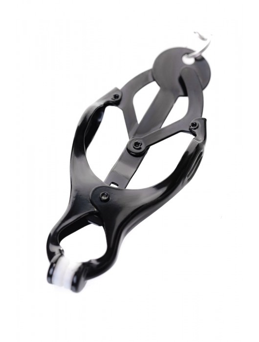 Черно-серебристые зажимы для сосков с кольцом для пениса TOYFA Metal - ToyFa - купить с доставкой в Электростали