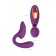 Фиолетовый вибромассажер с клиторальной стимуляцией Megam - ToyFa